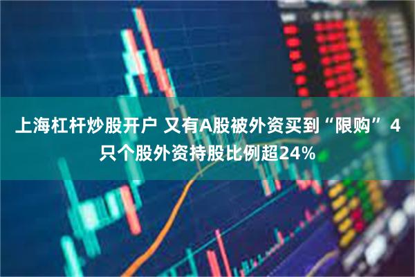 上海杠杆炒股开户 又有A股被外资买到“限购” 4只个股外资持股比例超24%