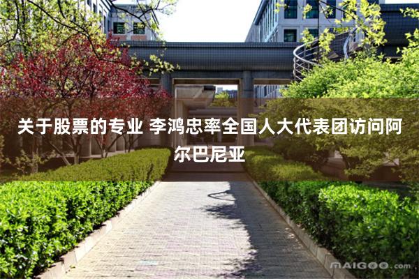 关于股票的专业 李鸿忠率全国人大代表团访问阿尔巴尼亚