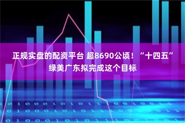 正规实盘的配资平台 超8690公顷！“十四五”绿美广东拟完成这个目标