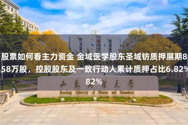 股票如何看主力资金 金域医学股东圣域钫质押展期8.58万股，控股股东及一致行动人累计质押占比6.82%