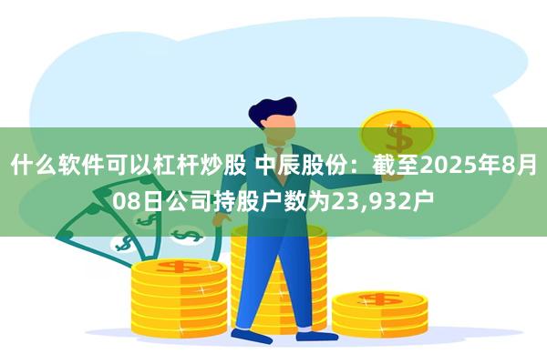 什么软件可以杠杆炒股 中辰股份：截至2025年8月08日公司持股户数为23,932户