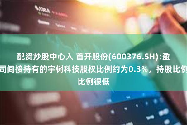 配资炒股中心入 首开股份(600376.SH):盈信公司间接持有的宇树科技股权比例约为0.3%，持股比例很低