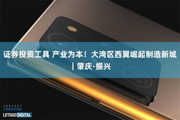 证券投资工具 产业为本！大湾区西翼崛起制造新城｜肇庆·振兴