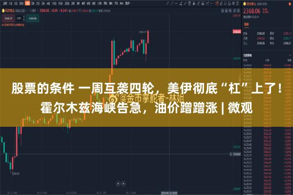 股票的条件 一周互袭四轮，美伊彻底“杠”上了！霍尔木兹海峡告急，油价蹭蹭涨 | 微观