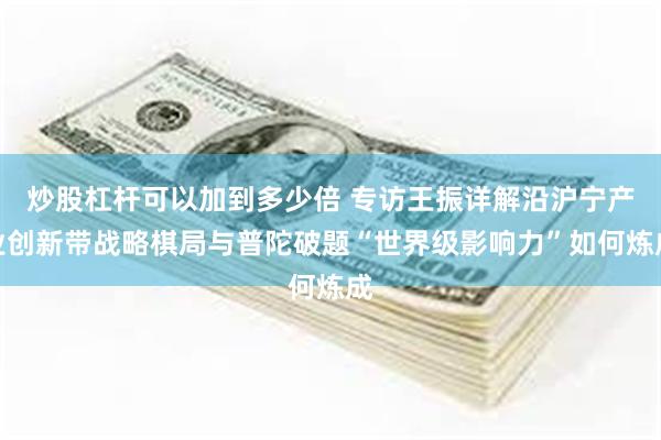 炒股杠杆可以加到多少倍 专访王振详解沿沪宁产业创新带战略棋局与普陀破题“世界级影响力”如何炼成