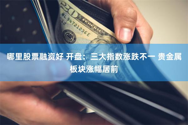 哪里股票融资好 开盘：三大指数涨跌不一 贵金属板块涨幅居前