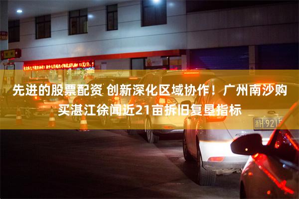 先进的股票配资 创新深化区域协作！广州南沙购买湛江徐闻近21亩拆旧复垦指标