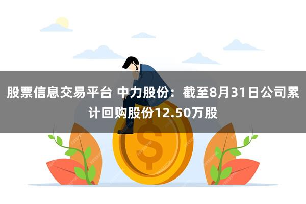 股票信息交易平台 中力股份：截至8月31日公司累计回购股份12.50万股