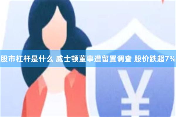 股市杠杆是什么 威士顿董事遭留置调查 股价跌超7%