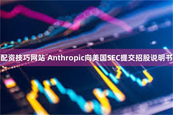 配资技巧网站 Anthropic向美国SEC提交招股说明书